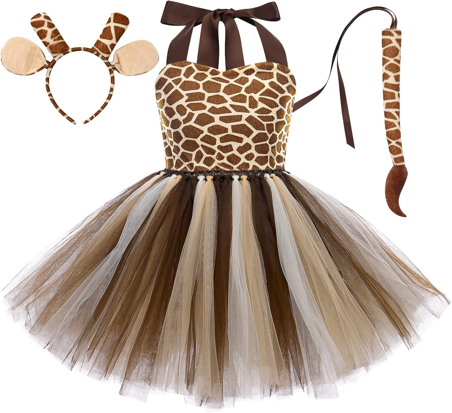 Toddler Girls Jungle Safari Animal Costume Dress Up Set