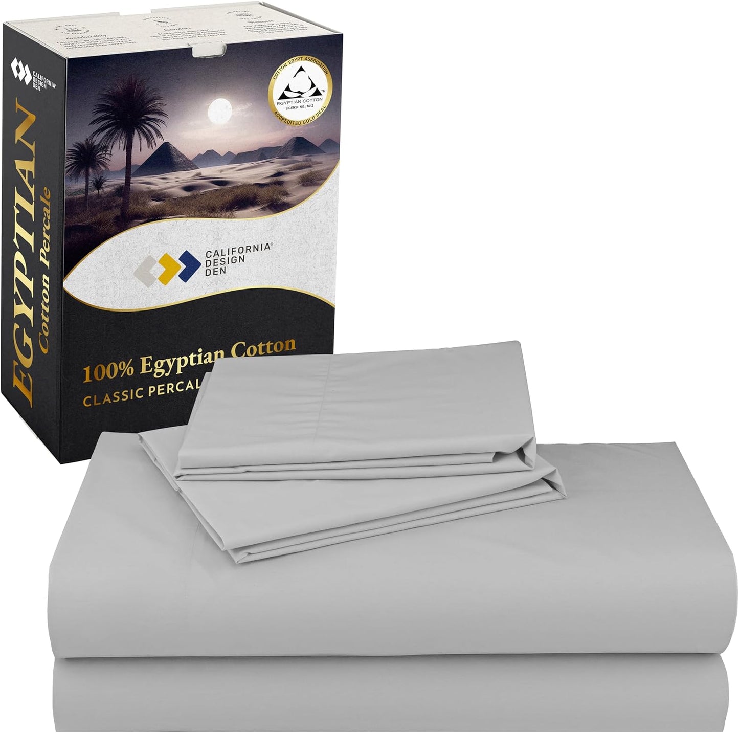 California Design Den 100% Egyptian Cotton Queen Sheet Set