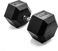110 lb Coated Hex Dumbbell Single Piece - No-Roll Workout