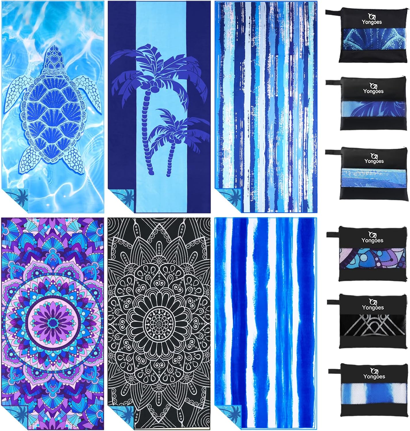 Microfiber Lightweight Thin Beach Towel Set for Ultimate Comfort
