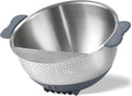 Rice Washer Strainer Bowl Stainless Steel Colander - Quick Drain