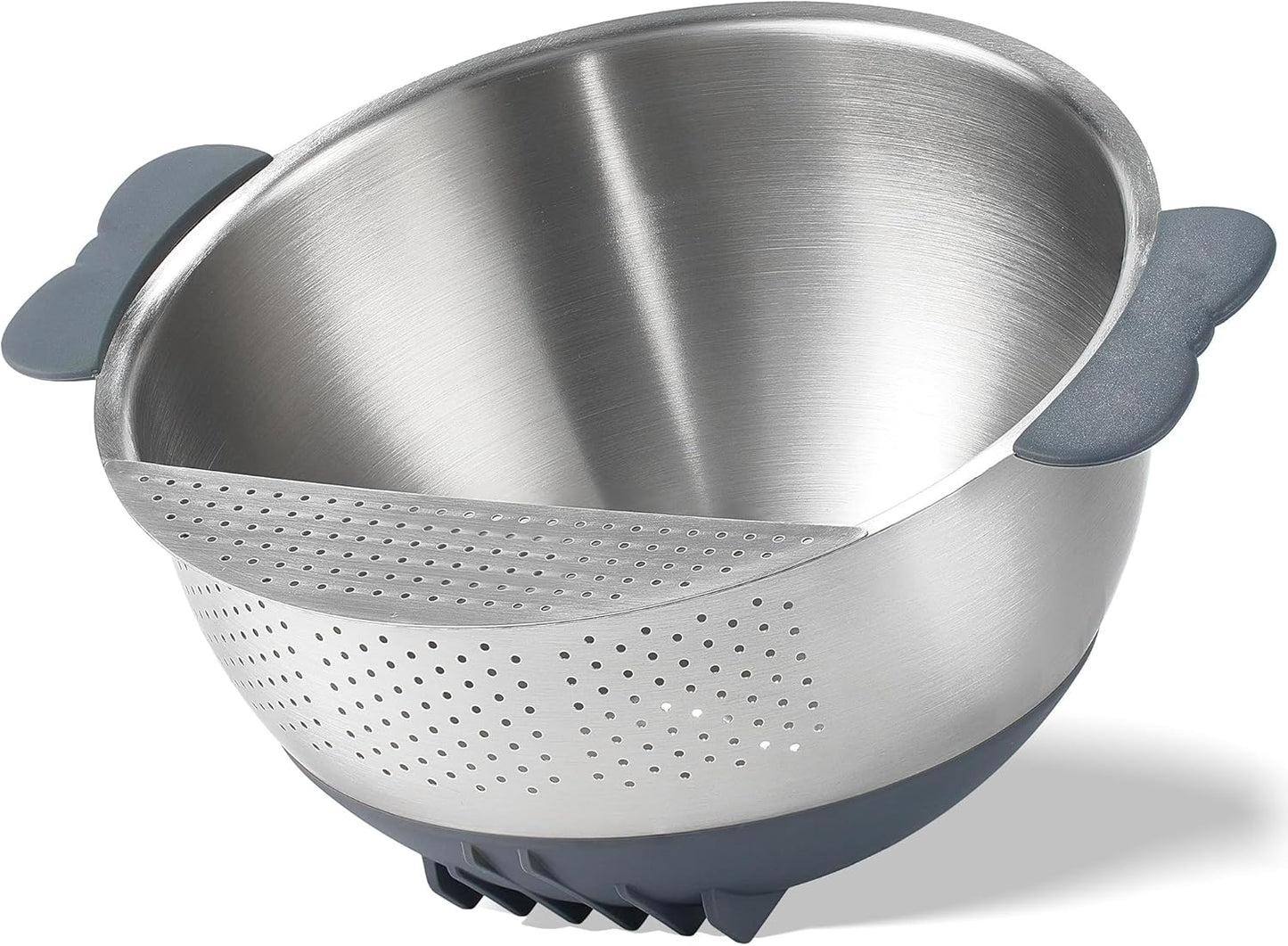 Stainless Steel Rice Washer Strainer Bowl for Quick Cleaning
