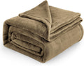 Bedsure GentleSoft Fleece Blanket Queen Size Camel - Soft, Lightweight