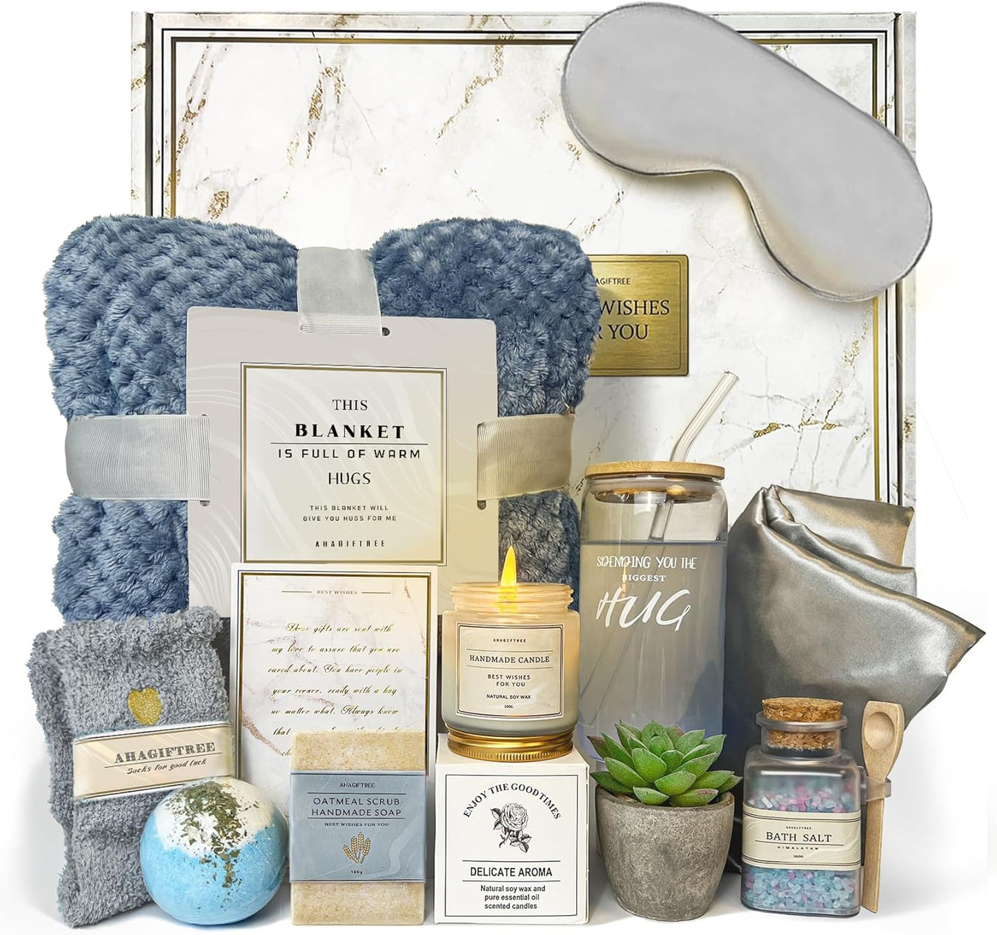 Get Well Soon Gift Baskets for Women - 12PC Care Package