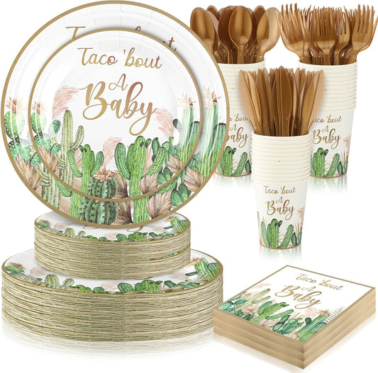 Taco Party Tableware Set for Baby Showers and Birthdays