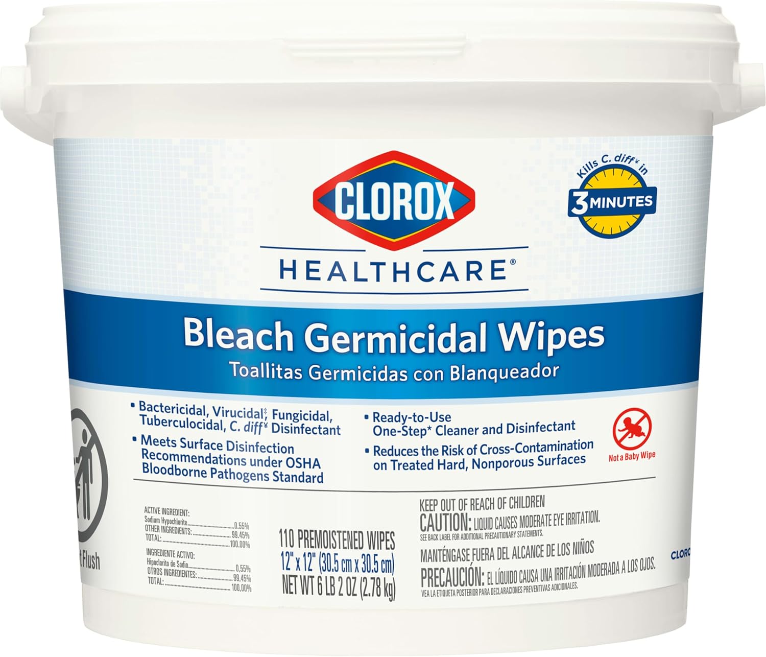 CloroxPro Healthcare Bleach Germicidal Wipes for Effective Cleaning