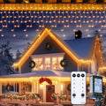 Brightown Icicle Lights for Outside 132ft 1472 LED - Warm White