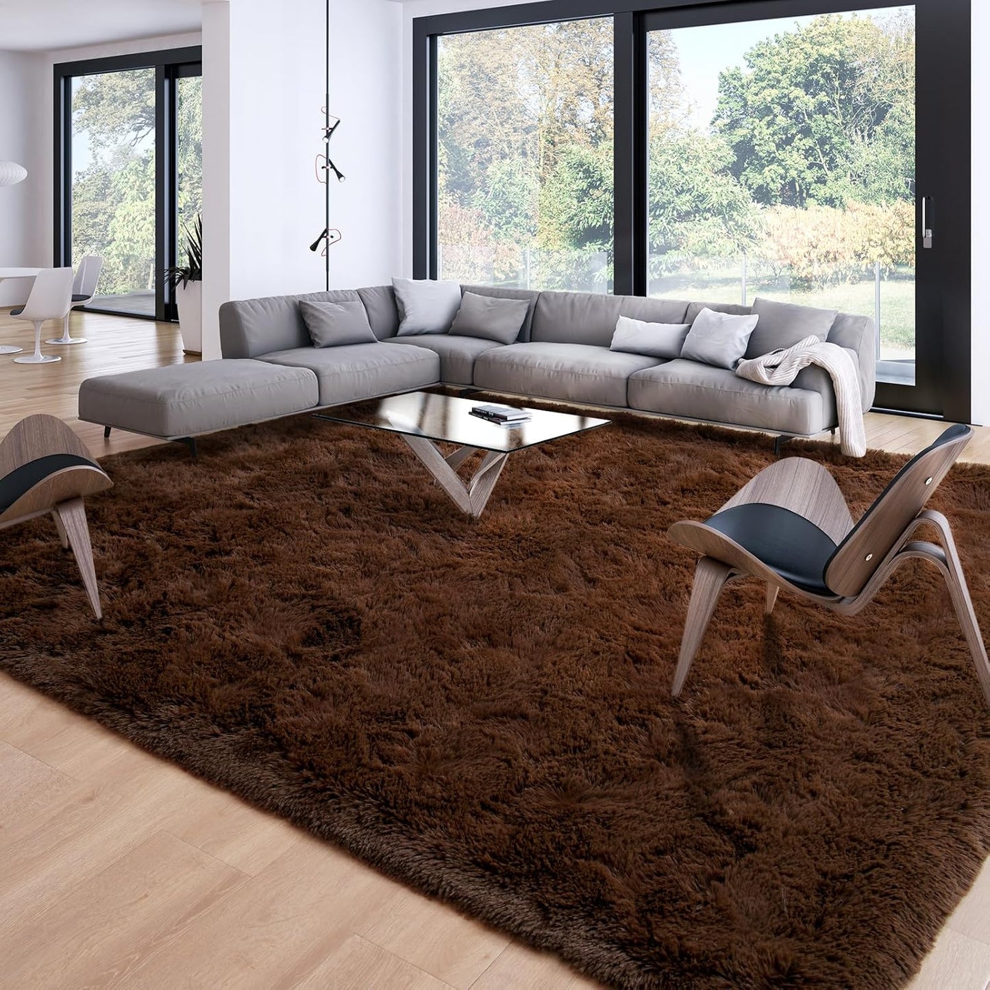 Merelax Soft Modern Indoor Large Shaggy Rug for Cozy Spaces