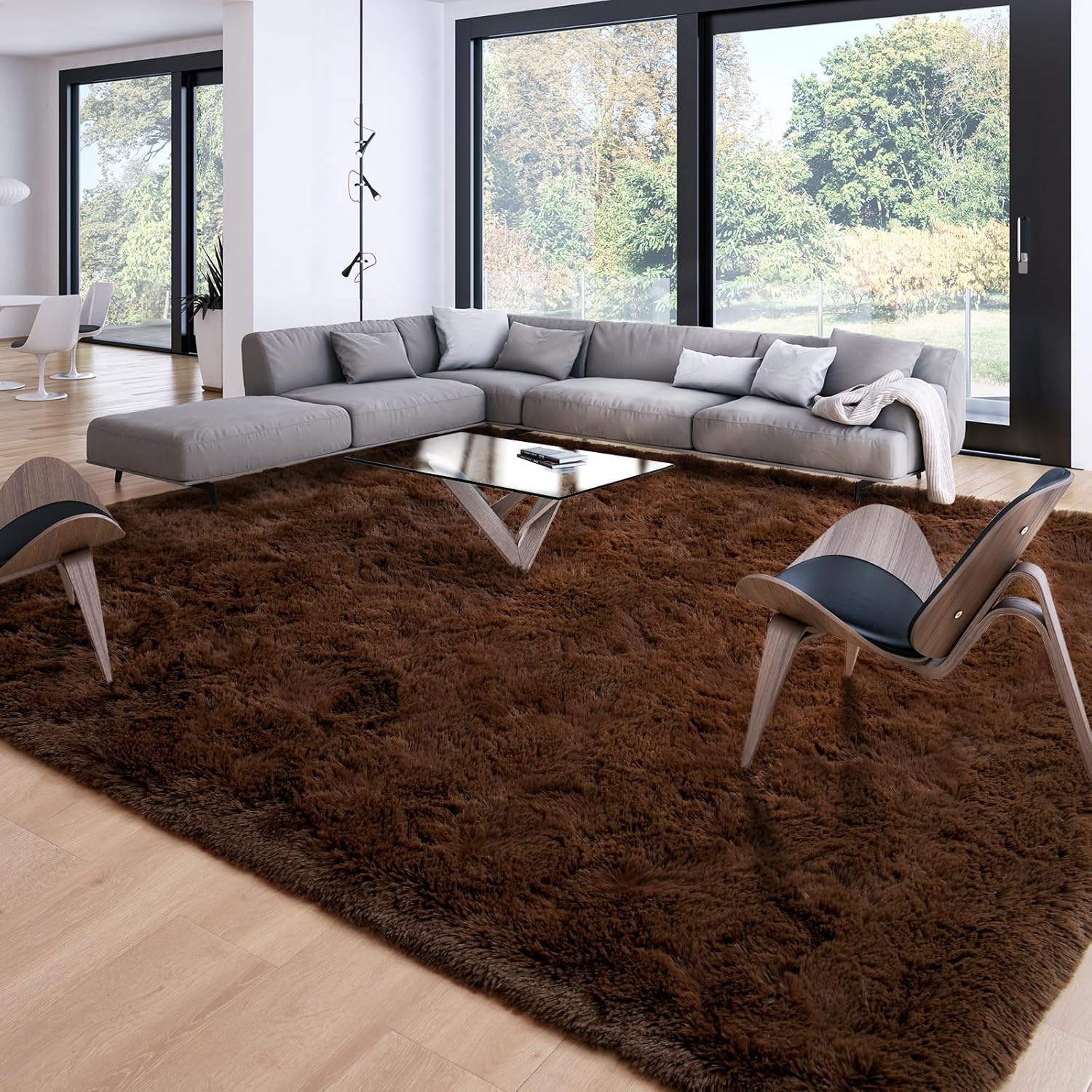 Merelax Soft Modern Indoor Large Shaggy Rug for Cozy Spaces