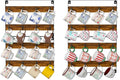 Rustic Wood Coffee Mug Rack Wall Mount Cup Holder Shelf - Holds 32
