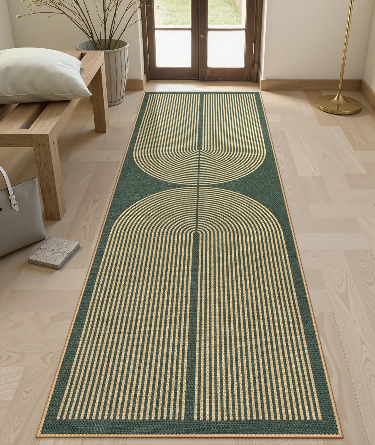 Lahome Modern Rainbow Easy Jute Kitchen Runner Rug Review