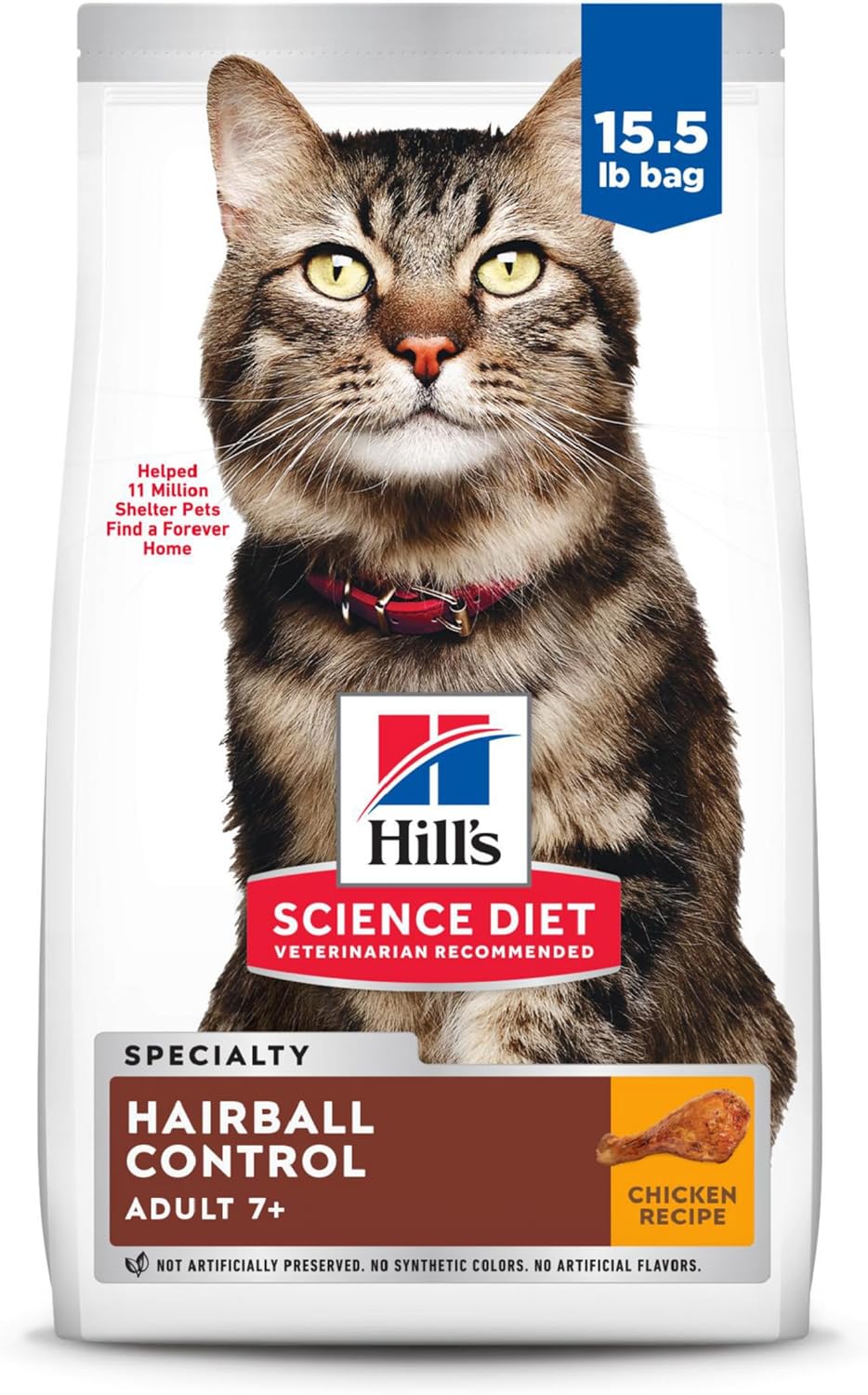 Hill's Science Diet Hairball Control for Senior Cats 15.5 lb