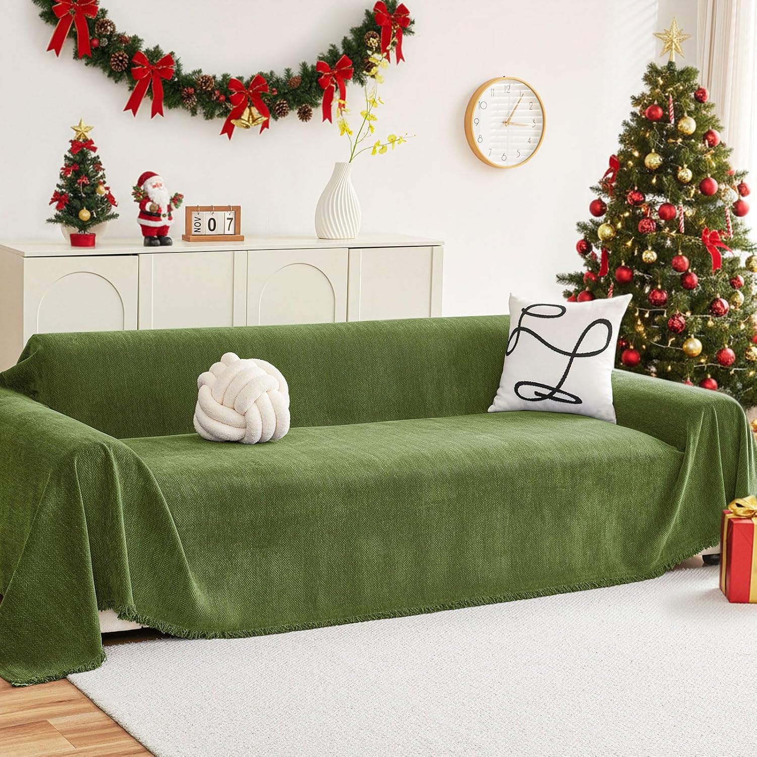 Hyha Couch Cover for Dogs - Soft Chenille Sofa Slipcover