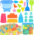 Collapsible Beach Toys for Kids Toddlers Sand Bucket Set - Packable