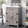 VINGLI Farmhouse Bathroom Vanity with Ceramic Sink for Style