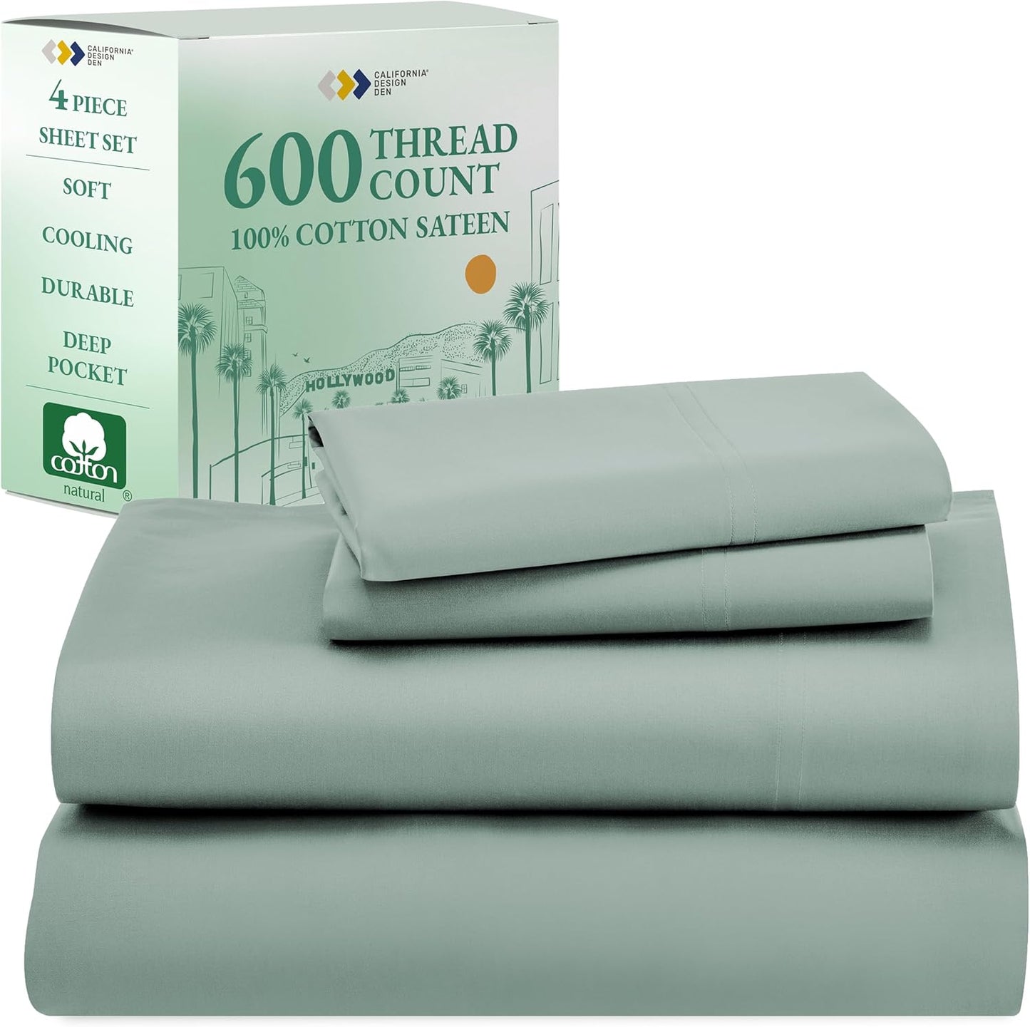 5-Star Hotel Quality 600 Thread Count Cotton Queen Sheet Set