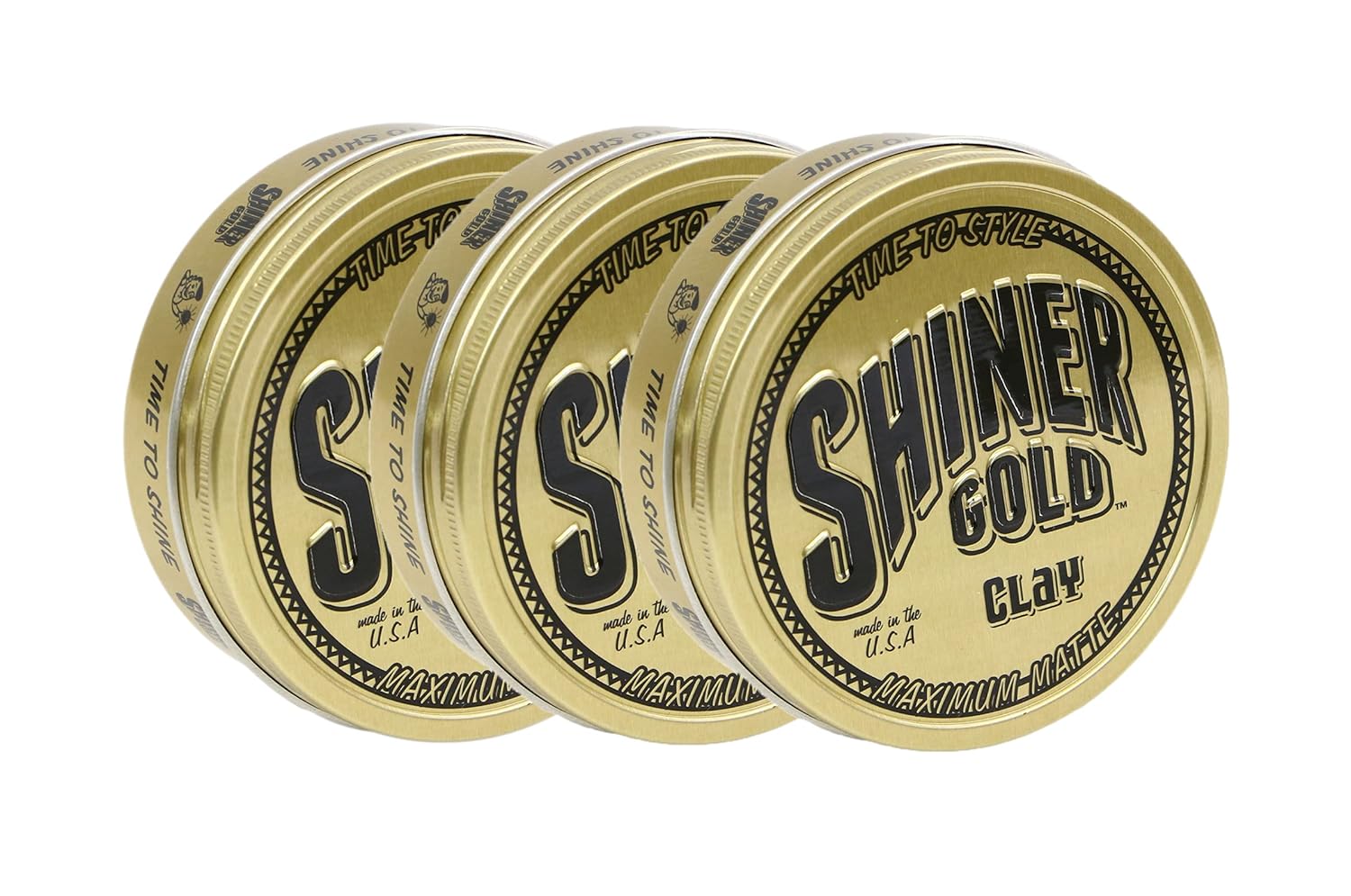 Shiner Gold Matte Clay Pomade for Strong Hold and Matte Finish