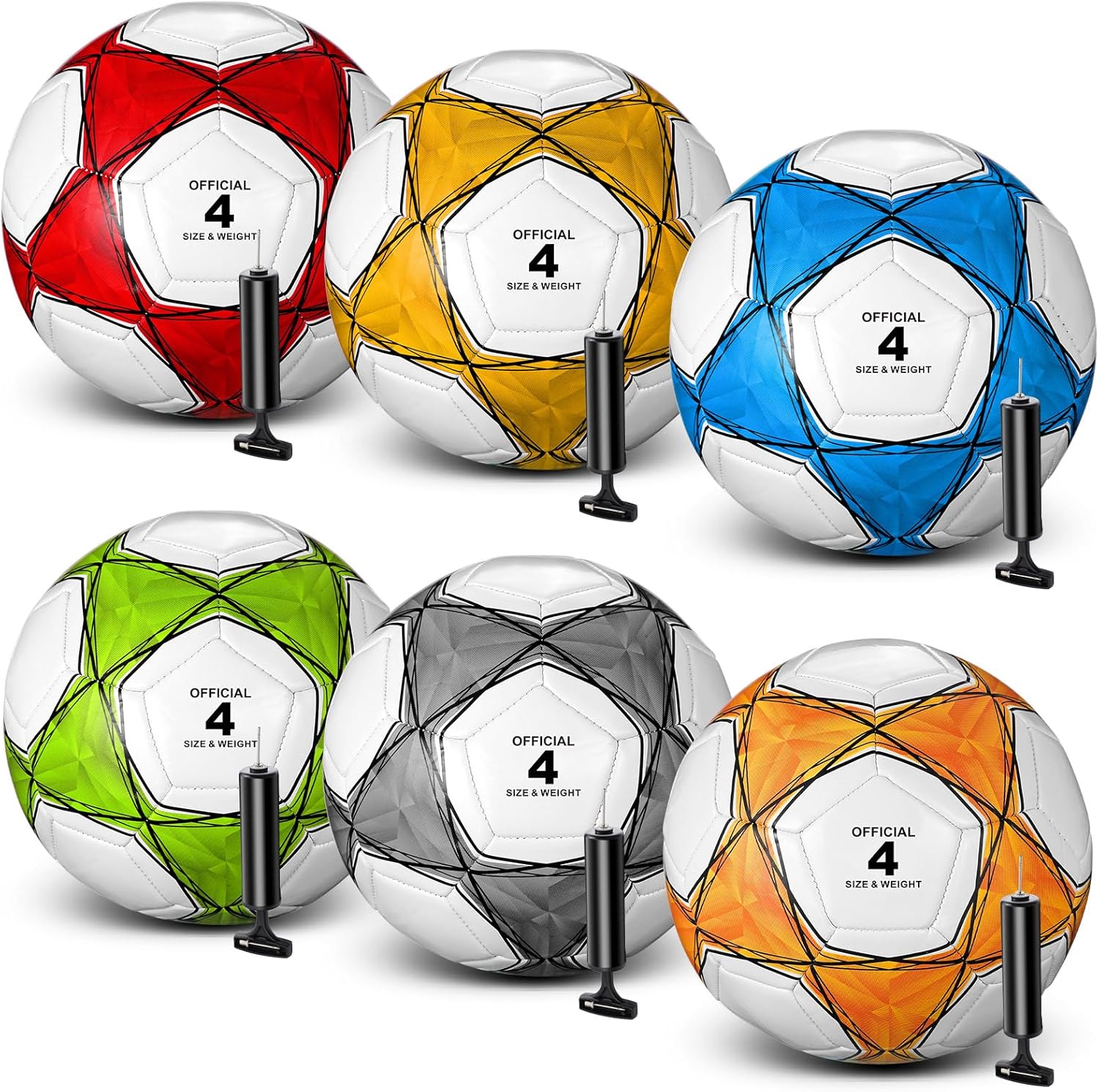 6 Pcs Operation Christmas Soccer Ball Set for Youth Training