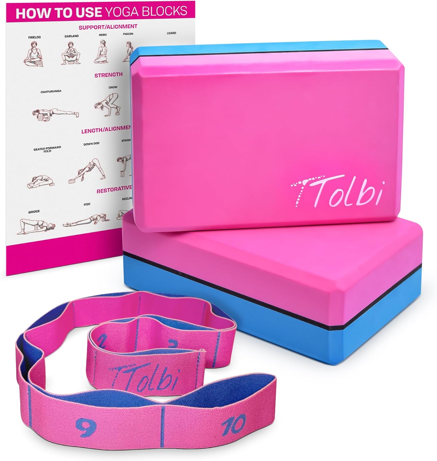 Non-Slip Yoga Blocks 2 Pack Kit: Ideal Stretching Gear