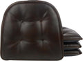 Non-Slip Leather Dark Brown Chair Cushions 4 Pack - U-Shaped Comfort