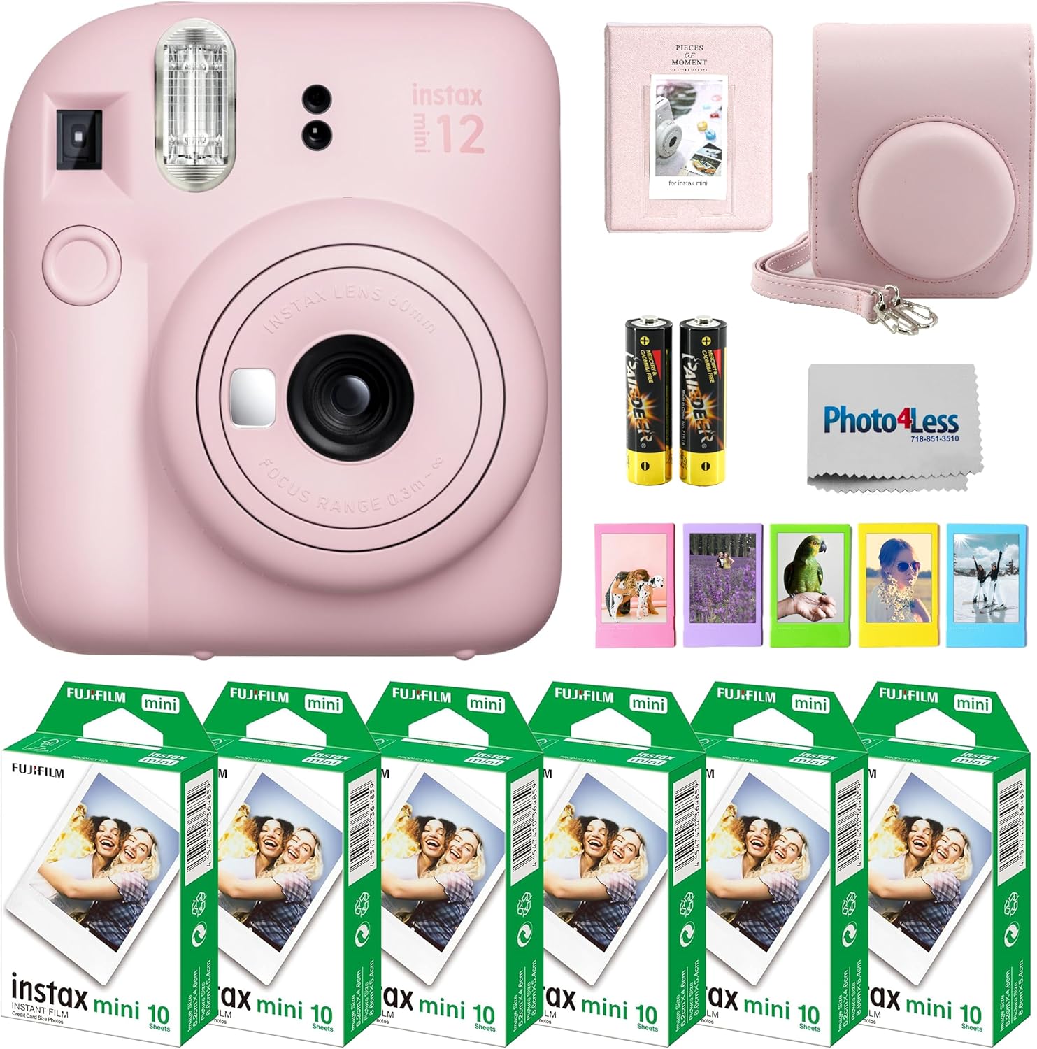 Fujifilm Instax Mini 12 Camera Bundle - Capture Memories in Blossom Pink