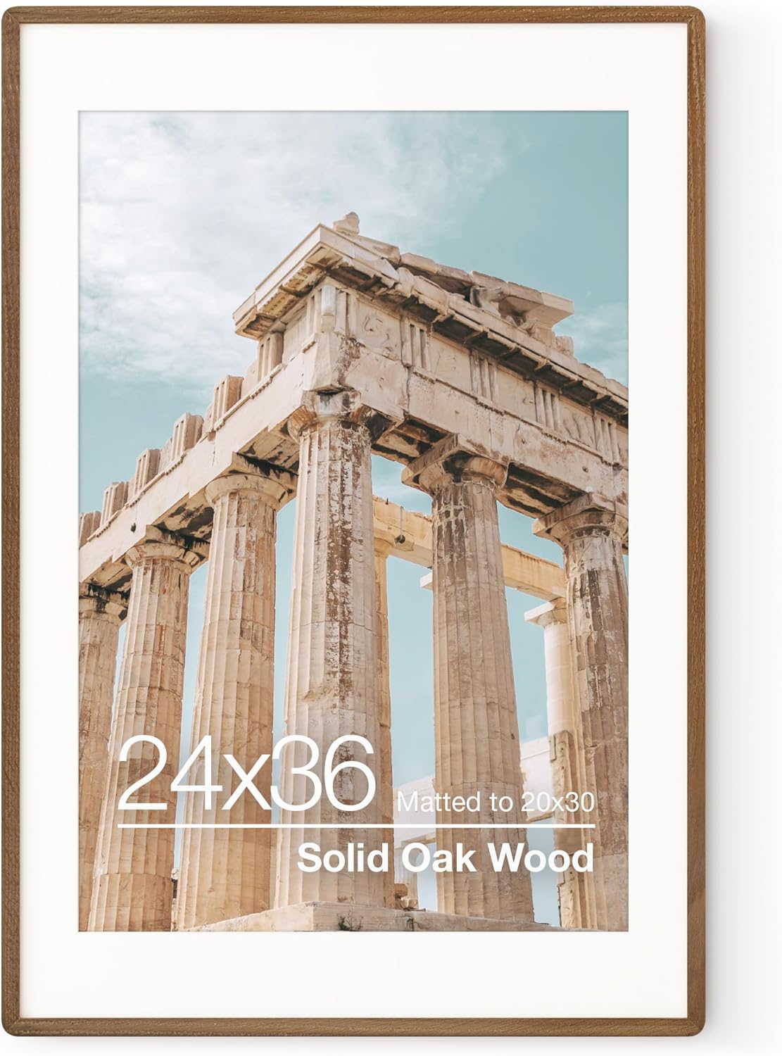 24x36 Poster Frame in Solid Oak Wood for Stylish Displays
