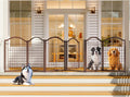 4NM Metal No Drilling Expandable Dog Gate, Extra Wide 144 in - Sturdy