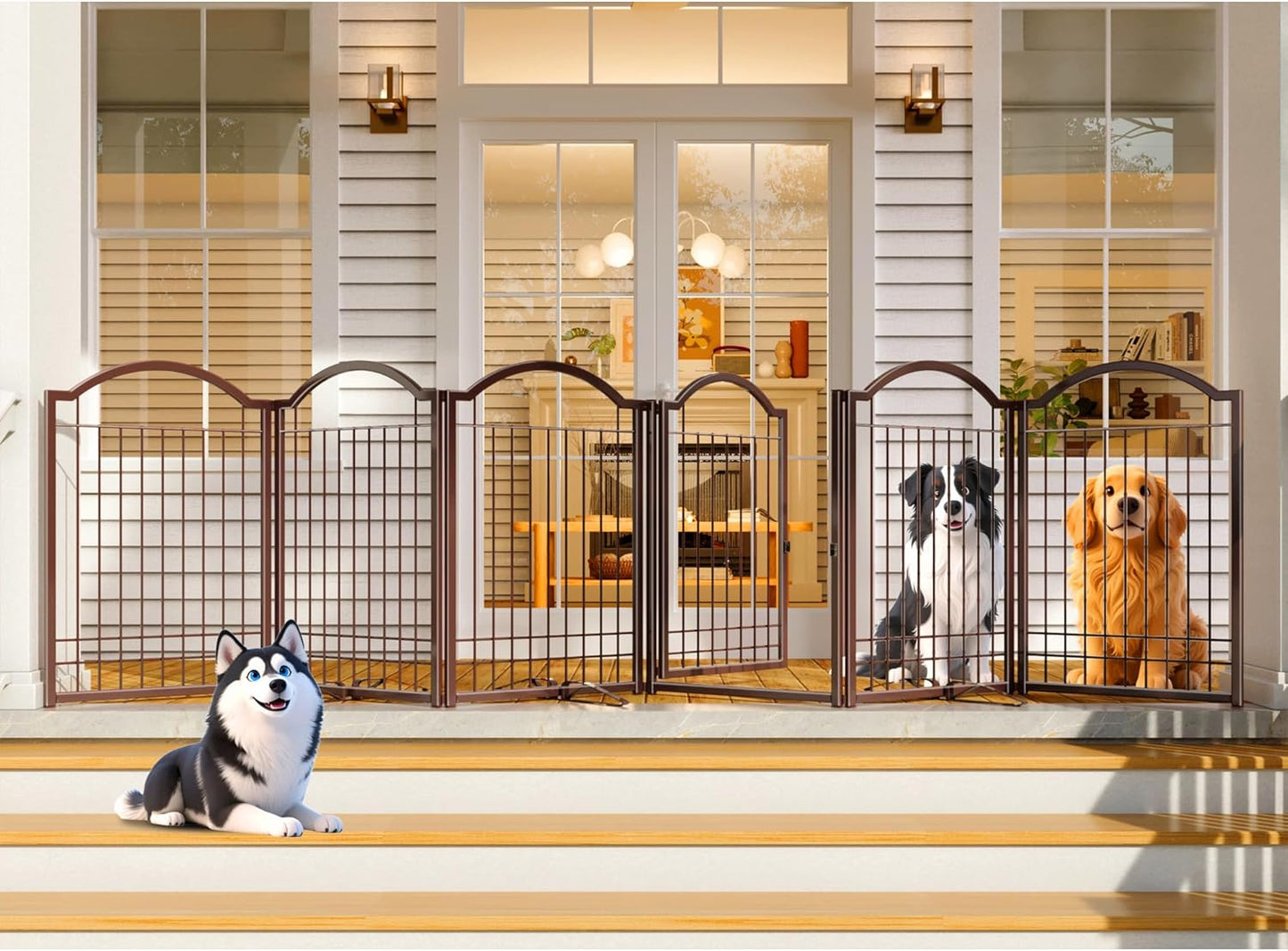 Expandable Dog Gate for Large Breeds - Extra Wide & Tall