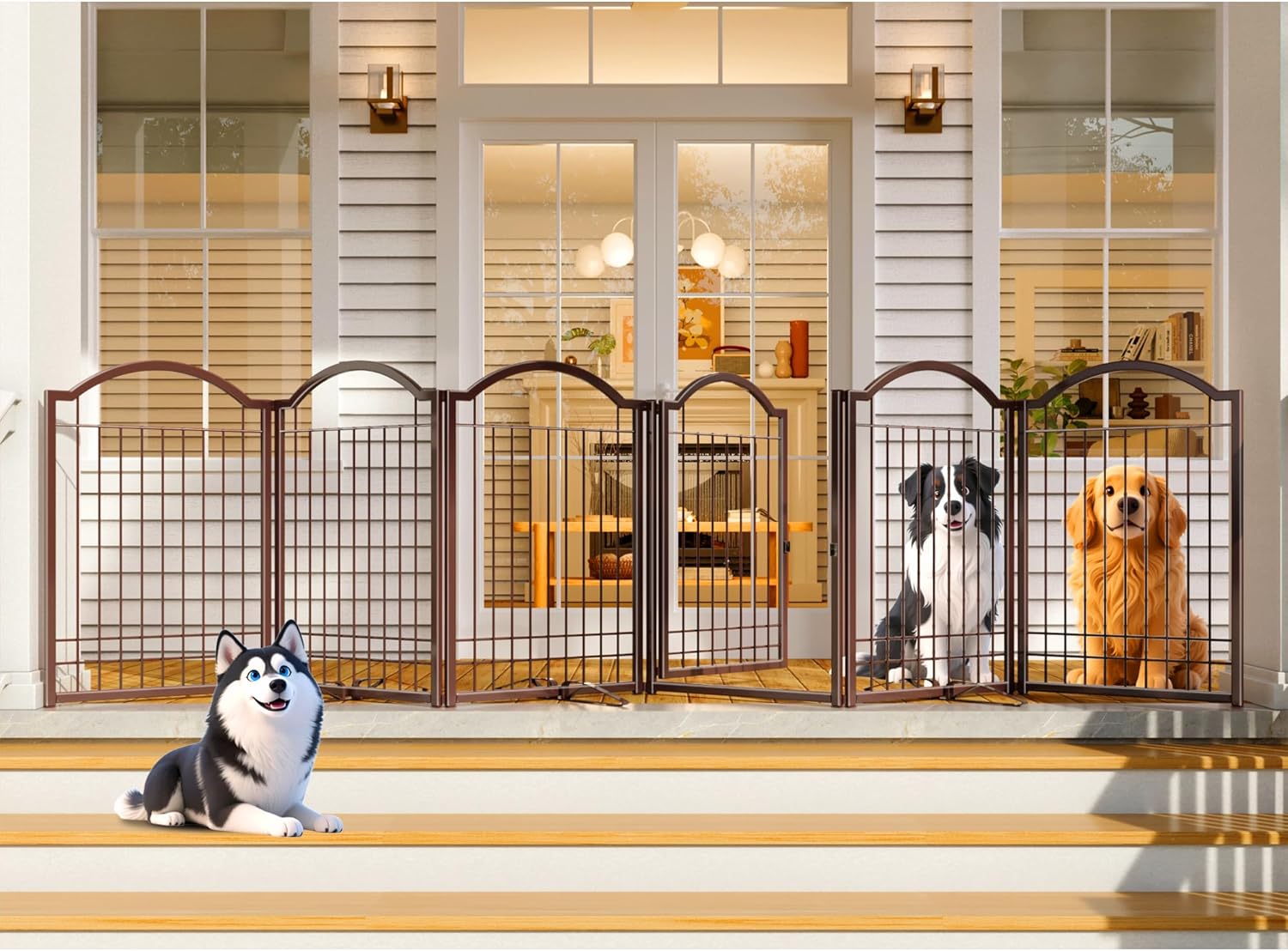 Expandable Dog Gate for Large Breeds - Extra Wide & Tall