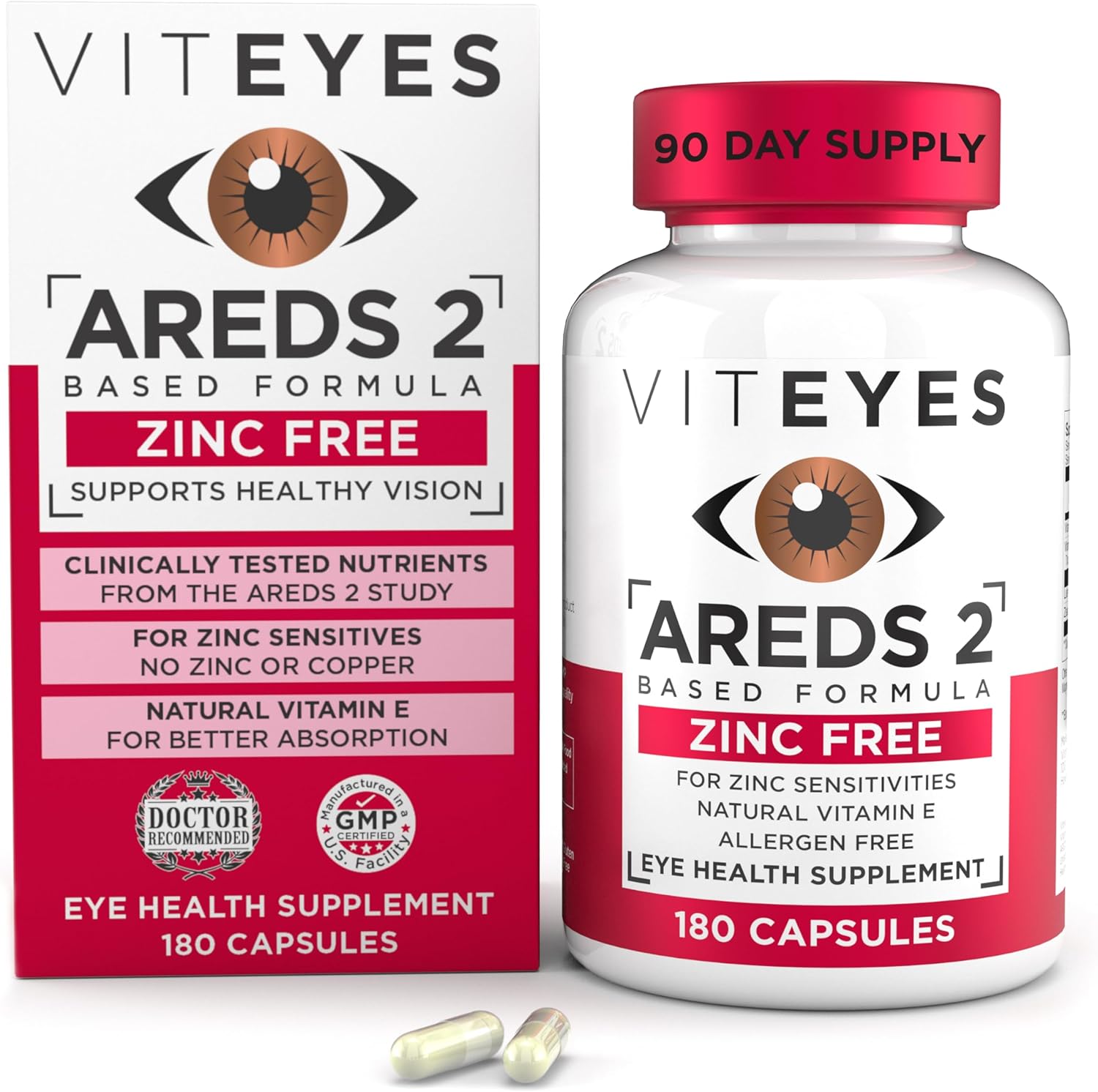 Viteyes AREDS 2 Zinc Free Macular Support for Eye Health