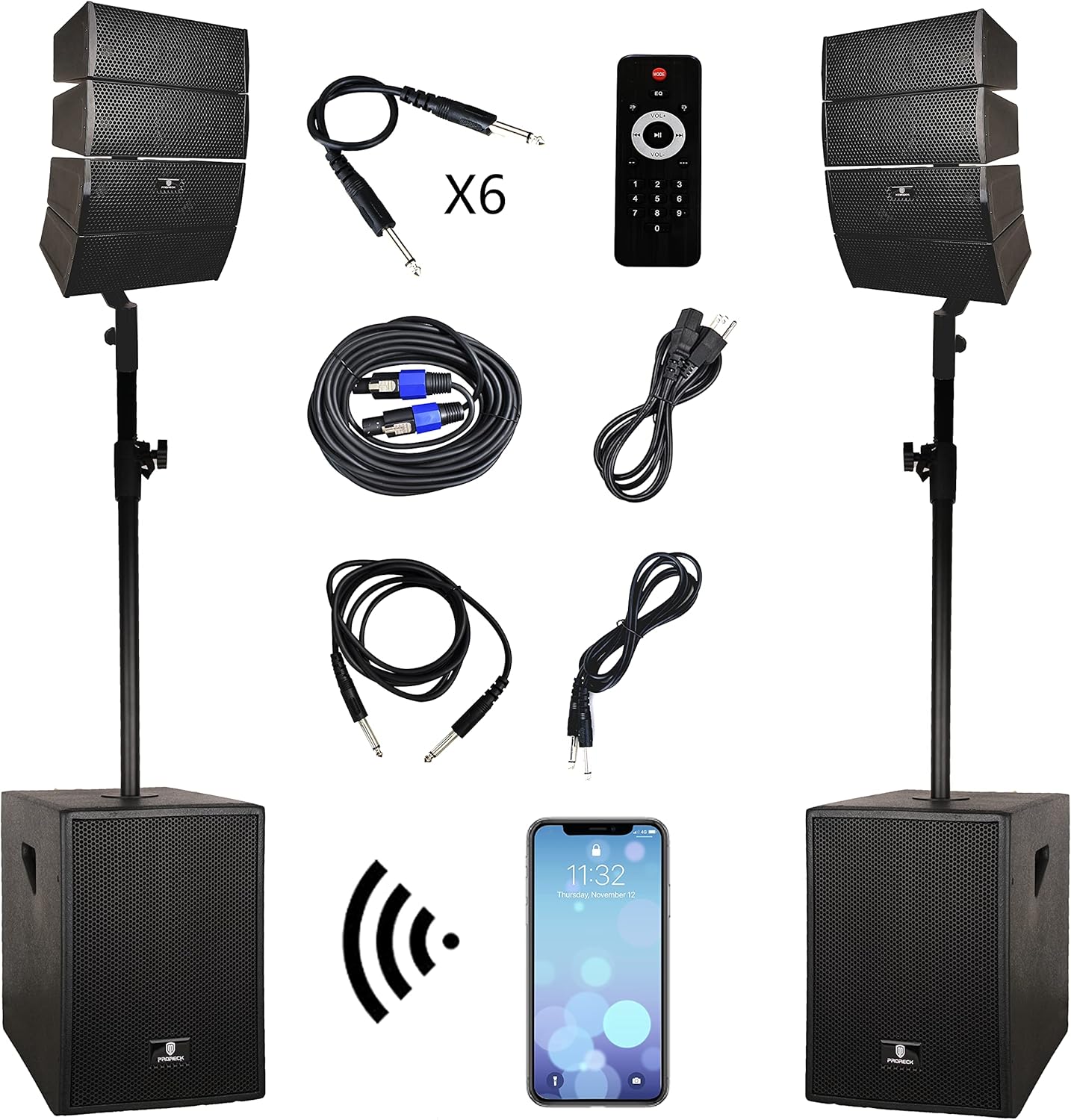 RECK 4000 Watt DJ Powered PA Speaker System Combo Set Review
