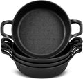 Mini Cast Iron Skillets 7 x 7 x 1.7 in 4-Pack - Versatile Small