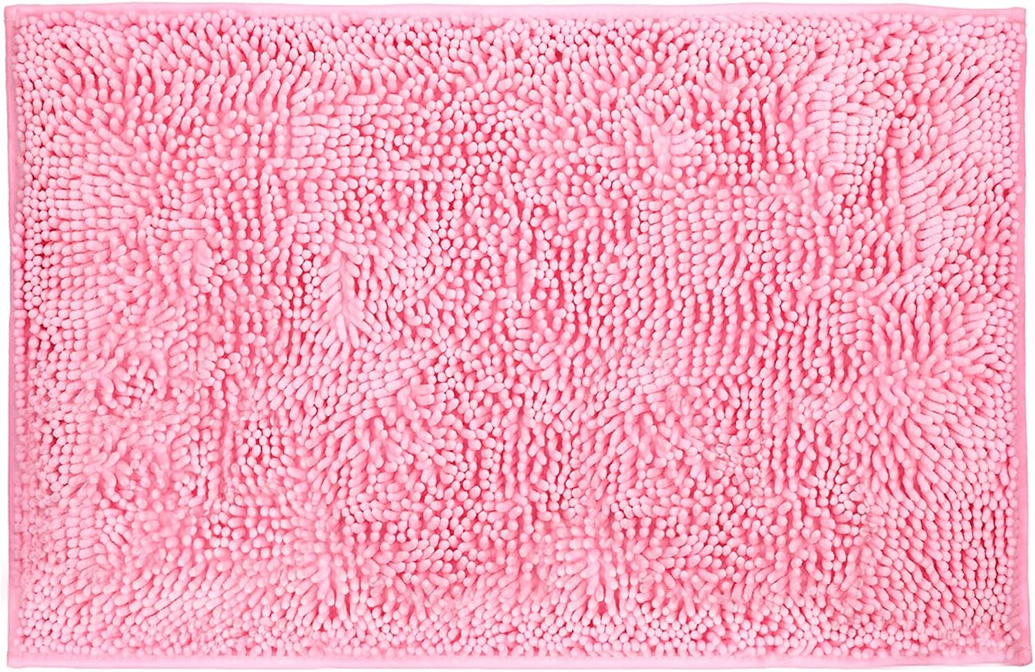 Soft & Slip-Resistant Chenille Bath Mat - Fast Dry! - Pink 17x24