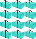 Extra Large Moving Bags 12 Pack - Heavy Duty Zippered Storage Tote