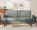 Vesgantti 68 Loveseat Sofa Dark Gray Comfy Corduroy Couch