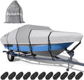 1600D + 1200D Boat Cover with 2in Wide Loops for Trailering
