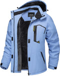 Women's Waterproof Ski Jacket with Fleece Lining - Windproof Snow Coat