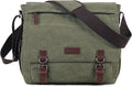 Canvas Messenger Bag for Men Women 15.6 in Laptop Bag - Durable Travel