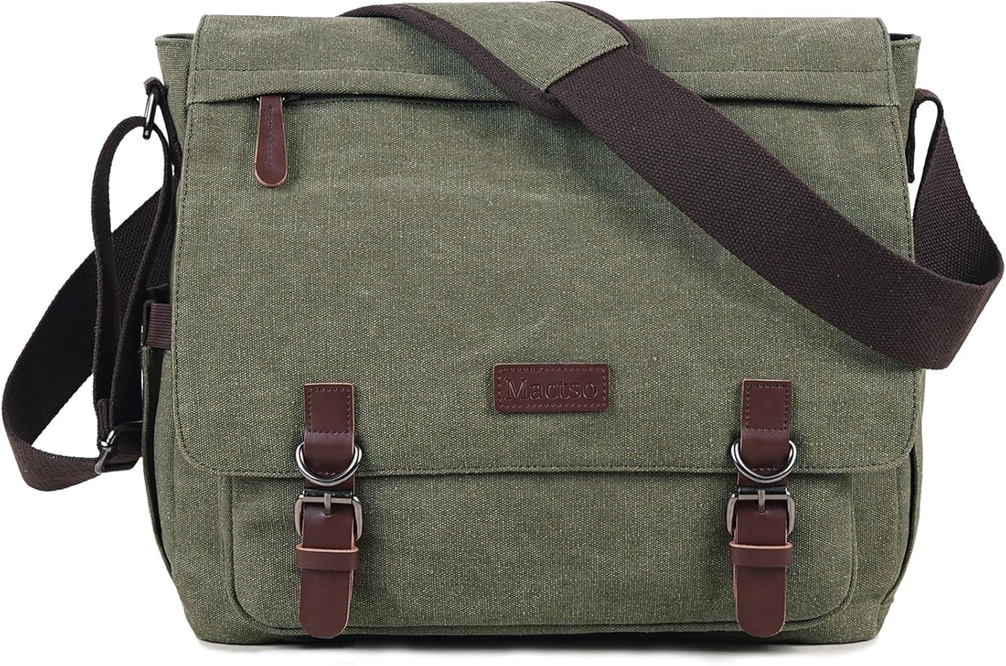 Canvas Messenger Bag for Men Women, Travel Satchel for Laptops