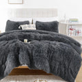 Smoofy Fluffy Queen Comforter Set - Plush Faux Fur Queen Size