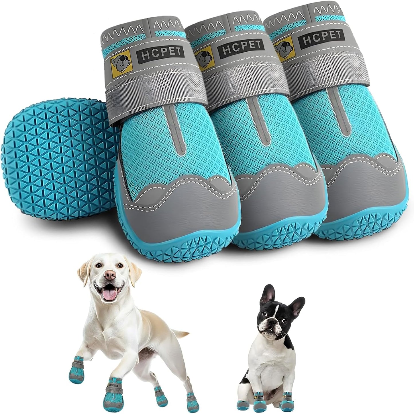 Hcpet Dog Shoes for Large Dogs - Breathable Booties for All