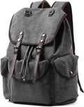Vintage Canvas Backpack for Men Women - Retro 15.6in Laptop Rucksack