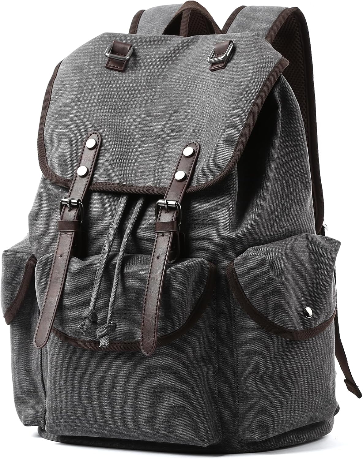 Vintage Canvas Backpack for Men Women - Durable Rucksack for Travel