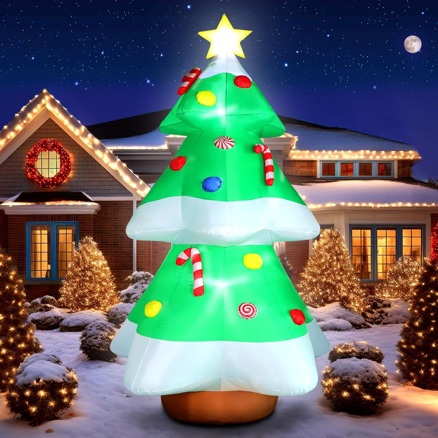 10FT Christmas Tree Inflatables Outdoor Decorations for Holiday Fun