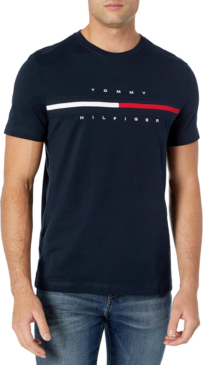Tommy Hilfiger Mens Short Sleeve Tino T-Shirt for Everyday Wear