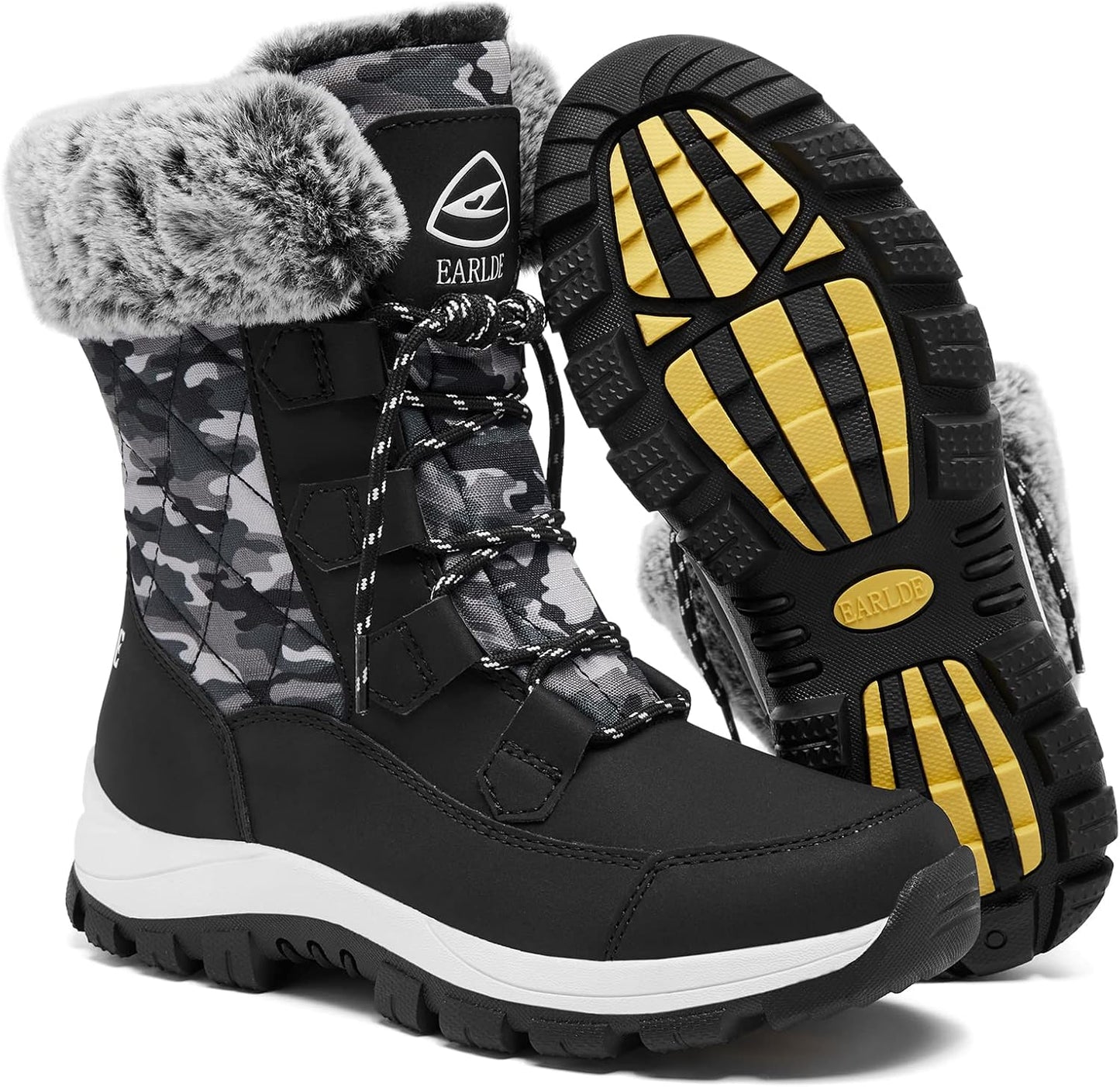 EARLDE Women's Snow Boots Waterproof Winter Boots for Comfort