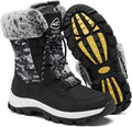 EARLDE Women's Snow Boots Waterproof Mid-Calf Winter Boots - Warm