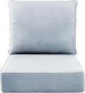 Luxury 6in Outdoor Cushions 24x24x6 Seat and Back Set - Thick Support