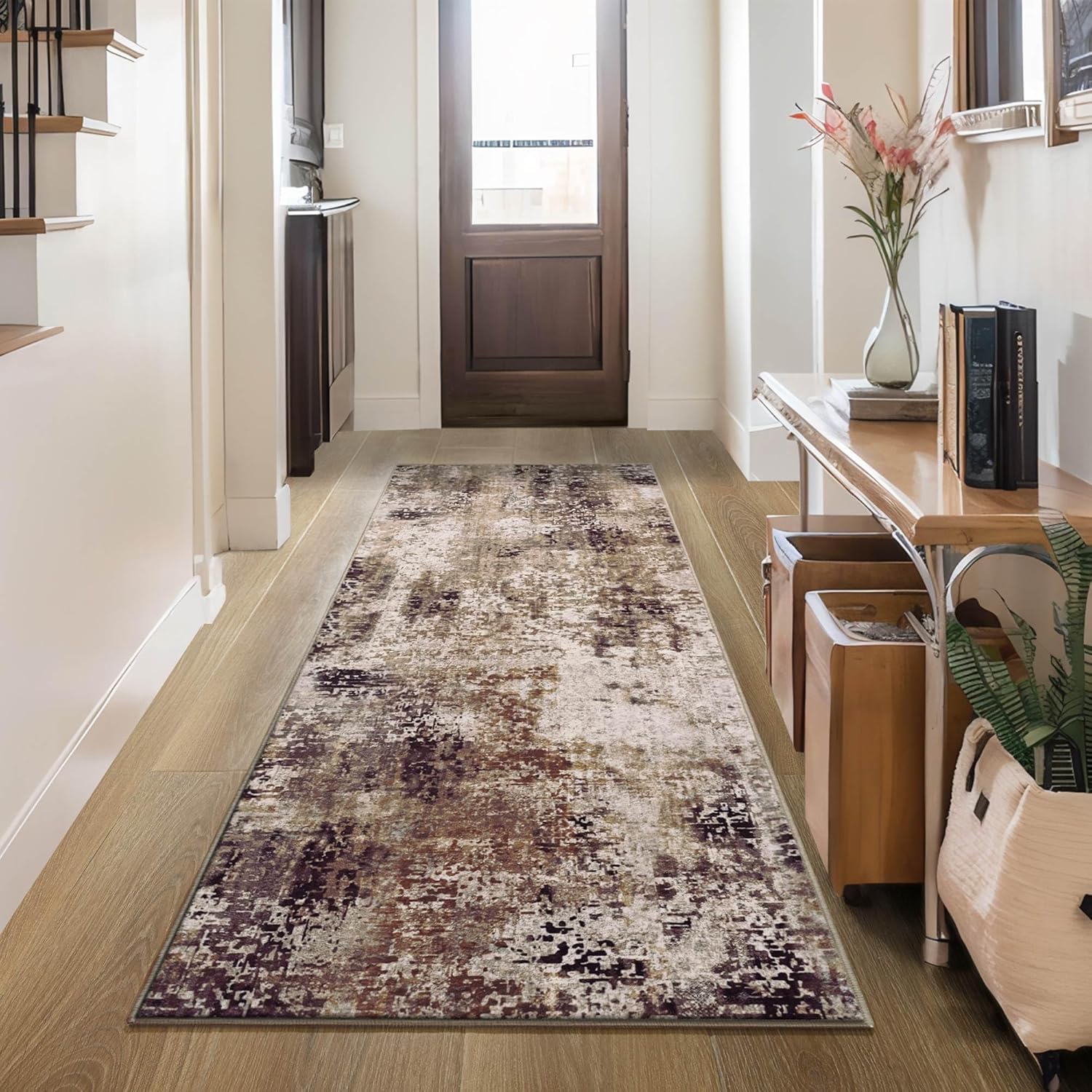 2x6 Brown Rug Runners for Hallways Kitchen Runner Rug Non Slip