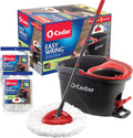 EasyWring Microfiber Spin Mop & Bucket System - Hands-Free Clean